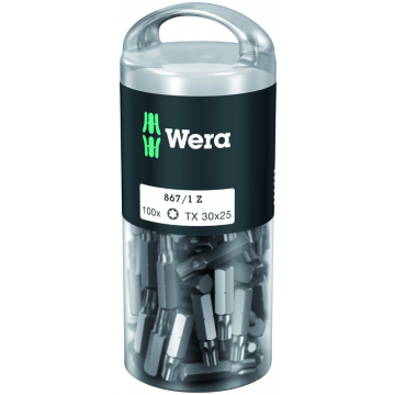 Wera bit torx TX30 25mm 1/4" - 100 stuks in grootverpakking (05072451001)