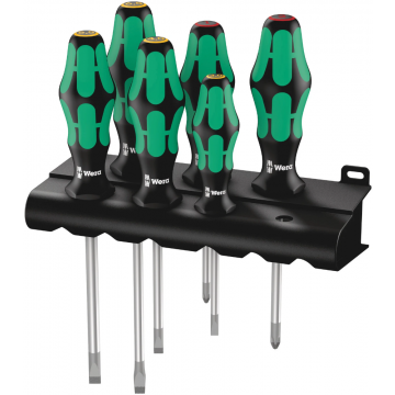 Wera schroevendraaierset 334/6 kraftform plus lasertip met houder - 6‑delig (05105650001)