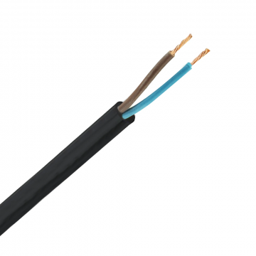 Helukabel VMVL (H05VV-F) kabel 2x1mm2 zwart per meter