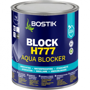 Bostik aqua blocker H777 universele waterdichte hybride SMP coating - blik 1kg - grijs (30621587)