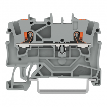 Wago rijgklem 2-draads 1.5mm met drukknop grijs per 100 stuks (2201-1201)