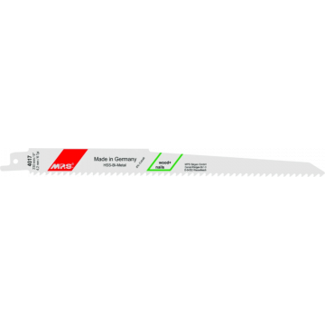 MPS reciprozaagblad BiM hout en metaal Profi Wood Line lengte 230mm TPI 6 - blister van 5 stuks (4017-5)