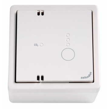 Zehnder draadloze CO2 sensor RF67 opbouw met opbouwdoos en afdekraam - wit (655000840)