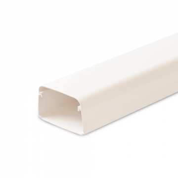 CANALIT leidinggoot airco 80x60mm wit - per 2 meter (AC80/60W2M)