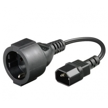 Microconnect schuko naar C14 female adapterkabel - 0.23 meter (PE130075)