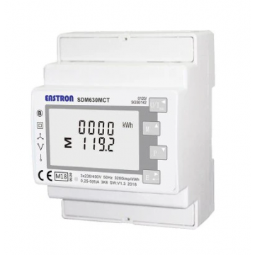 Eastron kWh meter 3-fase voor uitvoering met stroomtrafo's MID (SDM630MCT MID )