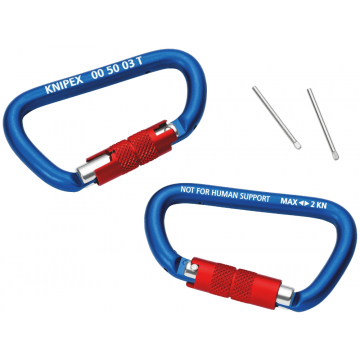 KNIPEX karabijnhaak TT draagcapaciteit tot 6kg - per 2 stuks (005003TBK)