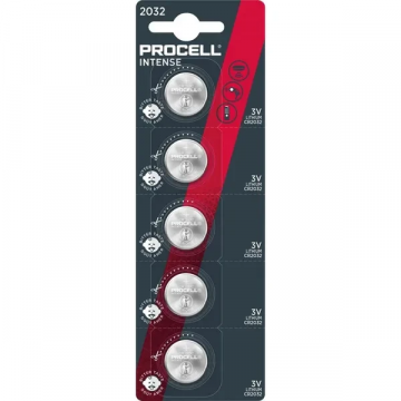 Procell Intense batterij lithium knoopcel PC LiCOIN 2032 3 V - verpakking van 5 stuks (5000394169241)