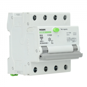 NOARK Electric aardlekautomaat 3-polig+nul 16A B-kar 30mA (111530)