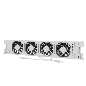 Heatfan radiator ventilator uitbreiding 4-voudig wit - per stuk (56226)