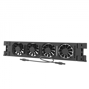 Heatfan radiator ventilator uitbreiding 4-voudig zwart - per stuk (56233)