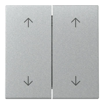 Gira wipschakelaar 2 voudig pijlsymbolen - 55 systems aluminium (329726)