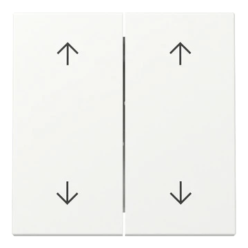 Gira bedieningswip pijlsymbolen 2-voudig - systeem 55 zuiver wit mat (329727)