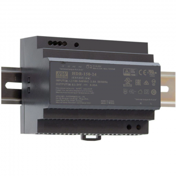 Mean Well din-rail voeding 150W 6.25A 24VDC (HDR-150-24)