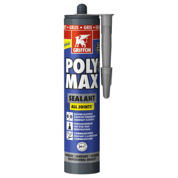 GRIFFON Polymax Sealant afdichtingskit alles-in-een SMP technologie per 12 kokers á 280ml - grijs (7004900)