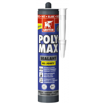 GRIFFON Polymax Sealant afdichtingskit alles-in-een SMP technologie koker 280ml - wit (7004901)