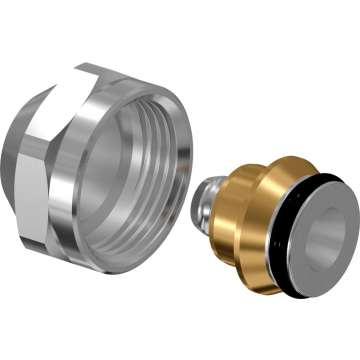 Uponor rechte schroefkoppeling messing knelfitting 18mm x 3/4" Uni X MLC (1058091)