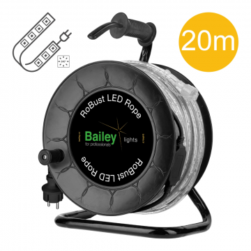 Bailey LED robust rope 8W/m 840lm/m 120LEDs/m 4000K - 20 meter op haspel IP65 (146507)