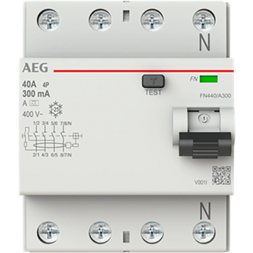 AEG aardlekschakelaar 4-polig 40A 300mA type A (FN440/A300)