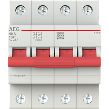 AEG hoofdschakelaar 4-polig 40A (ESD4040)