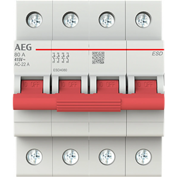 AEG hoofdschakelaar 4-polig 80A (ESD8040)