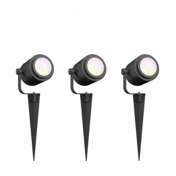 Calex Smart Outdoor grondspots RGB en CCT 24V 9W 330lm IP44 - per 3 stuks (5401001400)