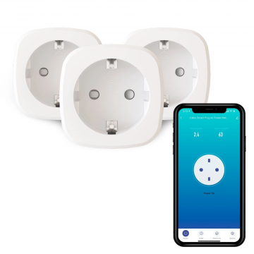 Calex Smart Plug stekker met energiemeter wit - per 3 stuks (5201000350)