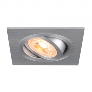 SLV inbouwspot GU10 10W vierkant kantelbaar zaagmaat 75mm aluminium (1007379)