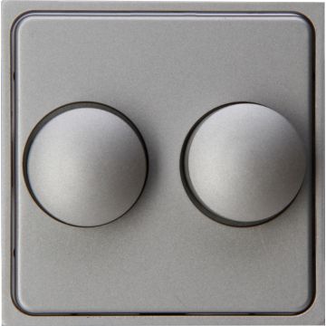 Kopp afdekking voor duo dimmer HK07 - helder staal (492847006)