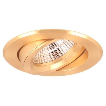 Yphix inbouwspot rond kantelbaar goud GU10 zaagmaat Ø70mm - diameter 82mm (50114441)