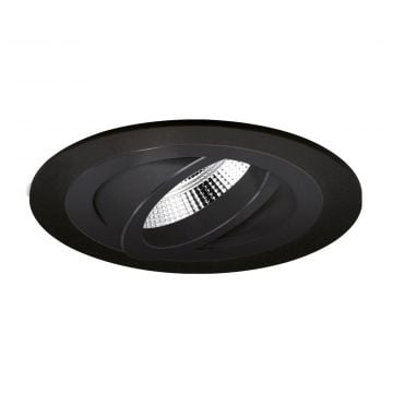 Yphix inbouwspot rond kantelbaar zwart GU10 zaagmaat Ø80mm - diameter 92mm (50114465)