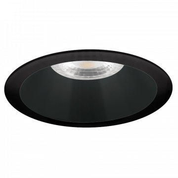 Yphix inbouwspot rond vast GU10 zaagmaat Ø70mm - diameter 82mm - zwart (50114466)