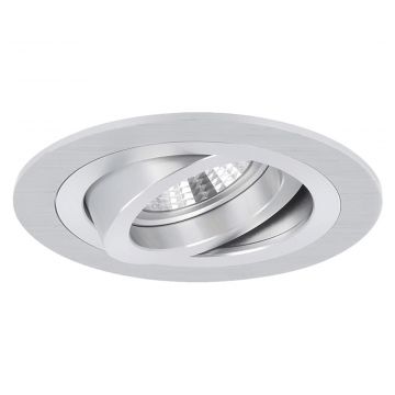 Yphix inbouwspot rond kantelbaar aluminium GU10 zaagmaat Ø80mm - diameter 92mm met bladveren (50114473)