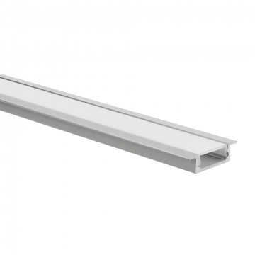 Yphix LED strip profiel Matera aluminium laag inbouw met melkwitte afdekkap - 1 meter (50289440)