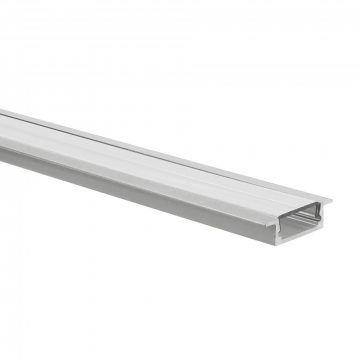 Yphix LED strip profiel Matera aluminium laag inbouw met transparante afdekkap - 1 meter (50289445)