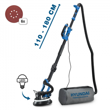 Hyundai langnek telescopische schuurmachine met LED verlichting 230V 880W Ø225mm (56479)