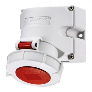 Mennekes CEE wandcontactdoos 3-polig 400V 9H 16A IP67 TwinCONTACT (9106)