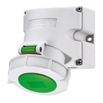 Mennekes CEE wandcontactdoos 4-polig 50-500V 10H 16A IP67 TwinCONTACT (9124)