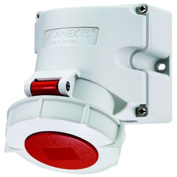 Mennekes CEE wandcontactdoos 3-polig 400V 9H 16A IP67 TwinCONTACT (9302)