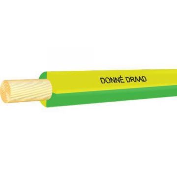 Donné VD draad 4mm2 geel/groen Eca per rol 100 meter (D08374)