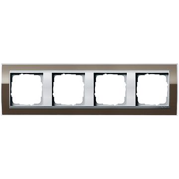 Gira Event afdekraam 4-voudig aluminium/clear bruin