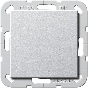 Gira wipschakelaar BS 20AX 2-polig - systeem 55 aluminium (283626)