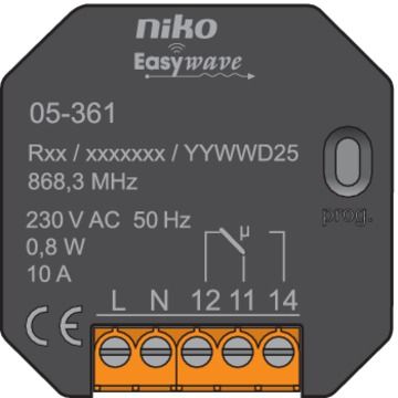 Niko 05-361 NIK RF ONTVANGER INBOUW 1KAN