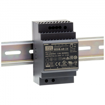 Mean Well Din-rail voeding 12V 4.5A DC (HDR-60-12)