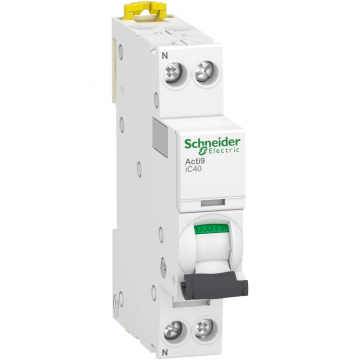 Schneider Electric Acti9 iC40 installatieautomaat 1-polig+nul 10A C-kar (A9P52610)