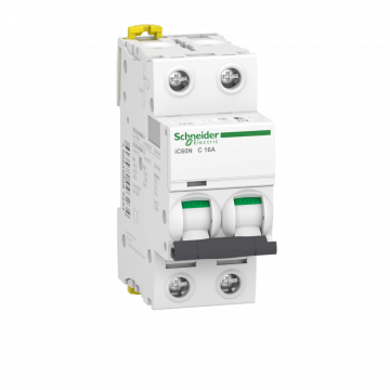 Schneider Electric iC60N installatieautomaat 2-polig 16A C-kar (A9F79216)