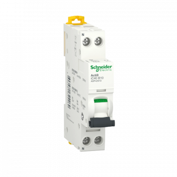 Schneider Electric Acti9 iC40 installatieautomaat 1-polig+nul 10A B-kar (A9P42610)