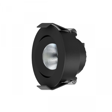 INTERLight Camicro led spot 4W Ø50mm DTW dimbaar zwart kantelbaar incl. driver (IL-DCM4TCTAB)